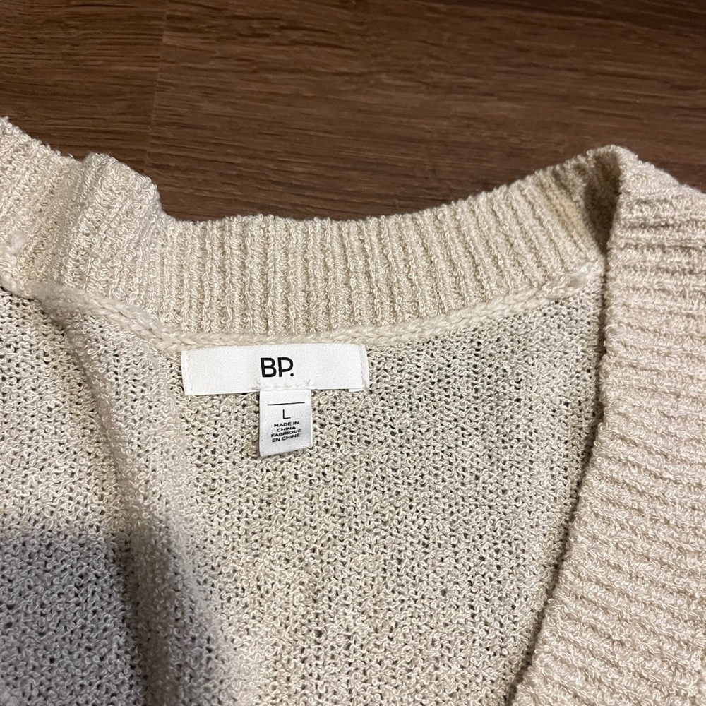 Nordstrom B.P Cream V-Neck Sweater - Picture 2 of 4